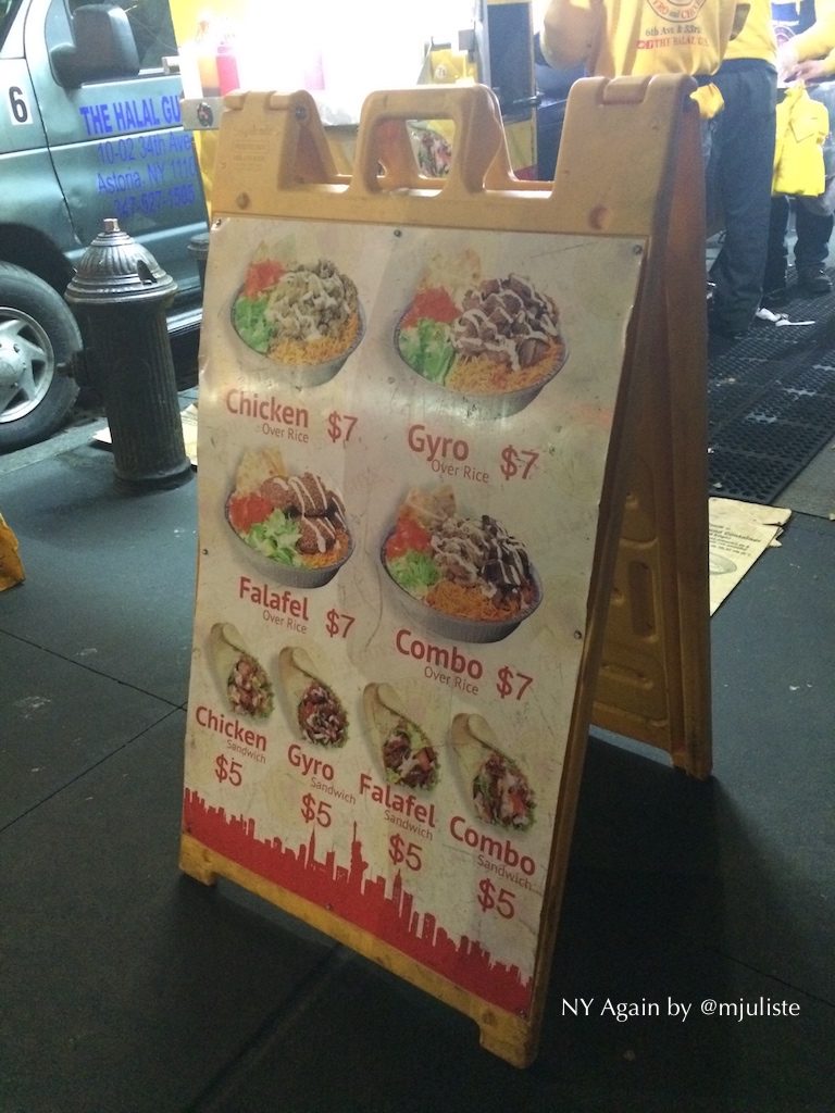 Comiendo rico y barato en los carritos de Halal Guys