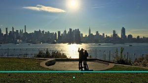Foto desde New Jersey con vistas a Manhattan en el tour de contrastes de Nueva York.