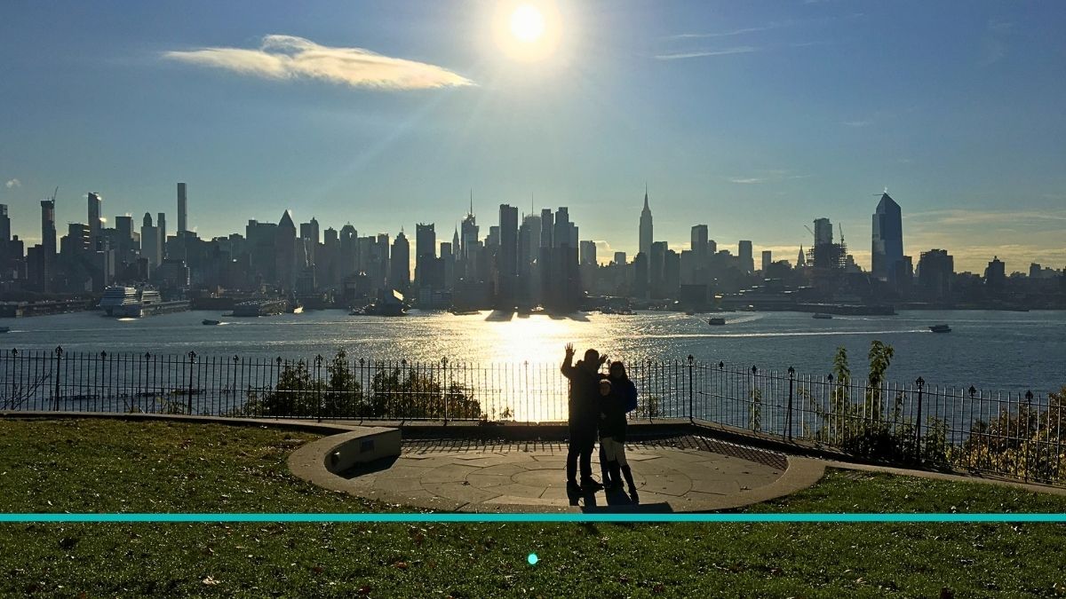 Foto desde New Jersey con vistas a Manhattan en el tour de contrastes de Nueva York.