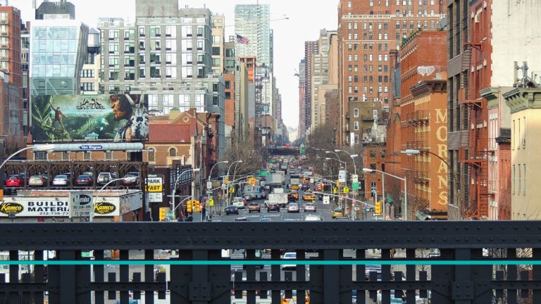 Avenida de Nueva York desde el High Line Park de Nueva York.